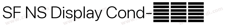 SF NS Display Cond字体转换